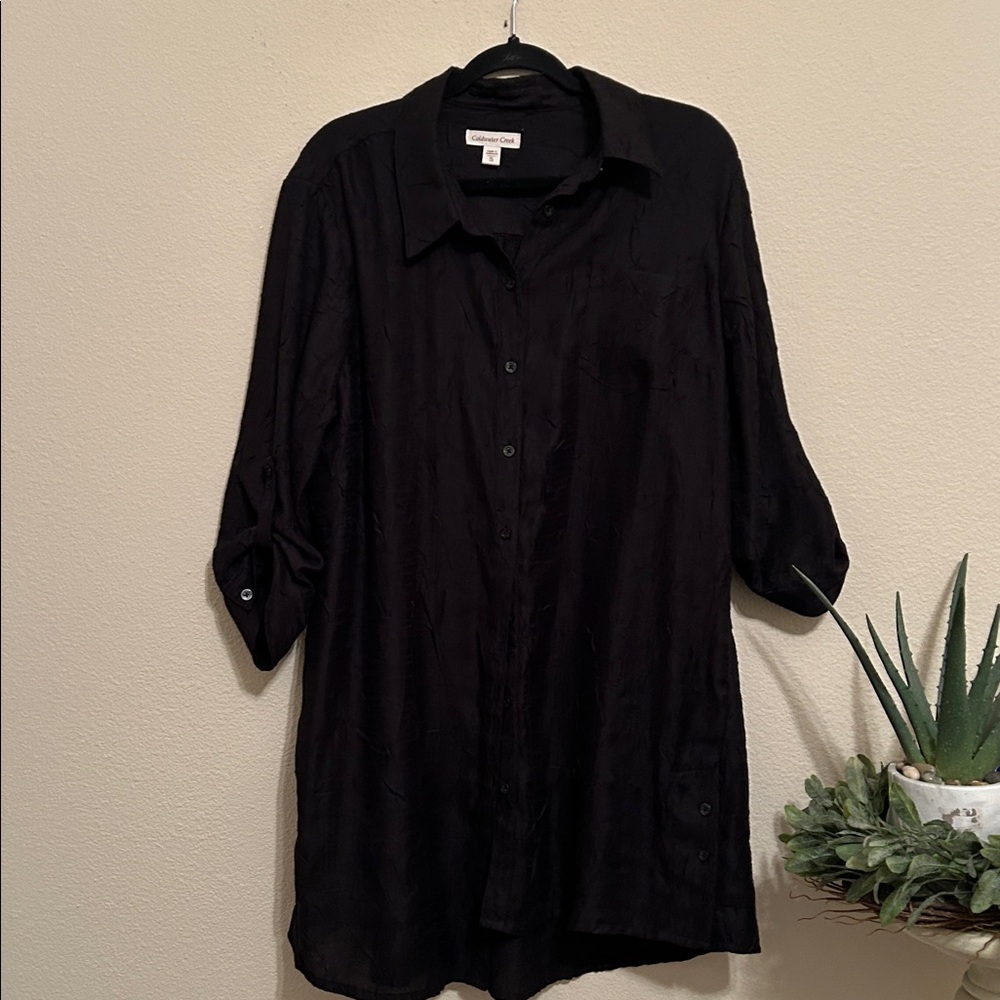 Coldwater Creek Black Woman’s Shirt